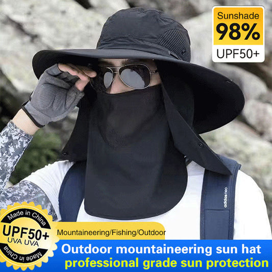 ⛰️ AKTION: LIMITIERT 50% RABATT! ☀️ Sonnenhut für Bergsteiger – mit Nackenschutz, Lüftung & UPF 50+ für Outdoor-Abenteuer 🧢