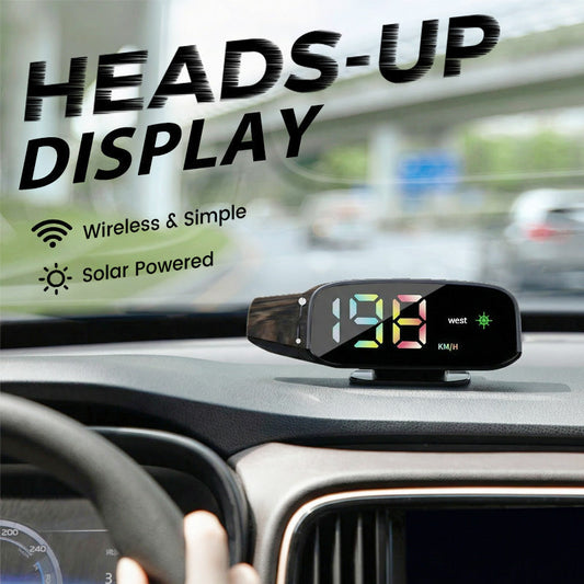 Solarny, samochodowy wyświetlacz HUD (Head-Up Display) – prędkościomierz ☀️