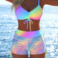 🩱 Ograniczona czasowo – 50% ZNIŻKI! ✨ Damski zestaw bikini – top wiązany, spodenki typu boyshort (szorty damskie), wiele fasonów 🏖️