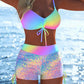🩱 Ograniczona czasowo – 50% ZNIŻKI! ✨ Damski zestaw bikini – top wiązany, spodenki typu boyshort (szorty damskie), wiele fasonów 🏖️