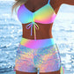 🩱 Ograniczona czasowo – 50% ZNIŻKI! ✨ Damski zestaw bikini – top wiązany, spodenki typu boyshort (szorty damskie), wiele fasonów 🏖️