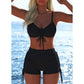 🩱 Ograniczona czasowo – 50% ZNIŻKI! ✨ Damski zestaw bikini – top wiązany, spodenki typu boyshort (szorty damskie), wiele fasonów 🏖️