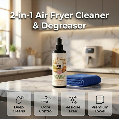 🔥 Wyprzedaż -50%! ✨ Spray czyszcząco-odtłuszczający 2 w 1 do frytkownicy beztłuszczowej (Airfryer)