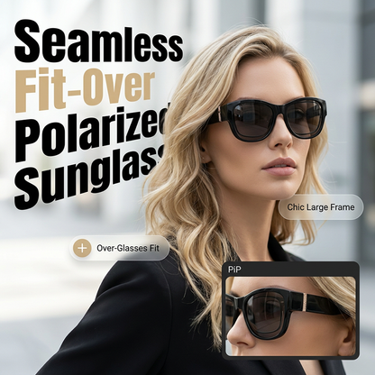 🕶️👓 50% ZNIŻKI! Uwaga okularnicy: te oversized okulary przeciwsłoneczne nakłada się na własne okulary i wyglądasz jak gwiazda filmowa – żadnych drogich klipsów, żadnego mrugania soczewkami!