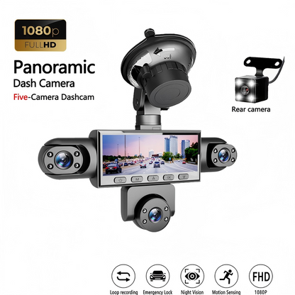 📹 Wideorejestrator z 5 kamerami – 50% ZNIŻKI! OFERTA LIMITOWANA! Ponad 36 000 sprzedanych sztuk! 🛡️✨ Panoramiczny widok 360°, eliminuje martwe pola – zwiększa bezpieczeństwo Twojego auta każdego dnia! 🚗