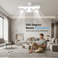 🌬️✨ Wentylator sufitowy z podwójną głowicą i oświetleniem LED – nowoczesny design z pilotem do salonu i sypialni
