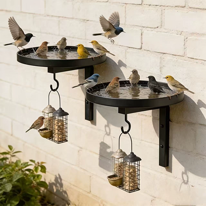🐦💧 50% ZNIŻKI! Metalowa poidła dla ptaków montowana na ścianie – odporna na warunki atmosferyczne, łatwa w czyszczeniu, idealna do ogrodu, na balkon i taras 🌿
