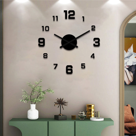 Zestaw 3D ściennych samoprzylepnych / fluorescencyjnych zegarów akrylowych do samodzielnego montażu 🕰️✨🔧🏠
