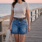 🩳 50% ZNIŻKI TERAZ! 👖 Bermudy i dżinsowe spodenki dla kobiet – elastyczne i wygodne – idealne na lato – średni stan i kieszenie 🌸
