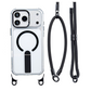 📱 −50%! 🎀 Wielofunkcyjne etui na smartfona z paskiem na rękę – TPU – wbudowana podstawka i regulowany pasek 8 mm – kompatybilne z iPhone 14/15/16/17 Pro/Max 🧲
