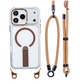 📱 −50%! 🎀 Wielofunkcyjne etui na smartfona z paskiem na rękę – TPU – wbudowana podstawka i regulowany pasek 8 mm – kompatybilne z iPhone 14/15/16/17 Pro/Max 🧲