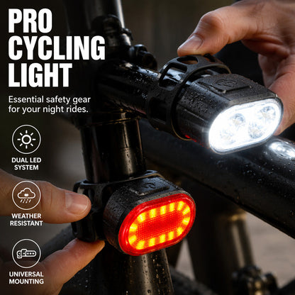 🏆 Ostatni dzień – specjalna cena! 🔦 Zestaw oświetlenia rowerowego ładowany przez USB 🚲 – rozświetl drogę, wróć bezpiecznie do domu – bez baterii, bez zbędnego wysiłku ✨