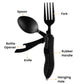 🍴 Niezbędnik na wyprawy! 🥄 4‑w‑1 składane wielofunkcyjne sztućce outdoorowe – jedz wygodnie, gdziekolwiek jesteś! 🌲🏕️