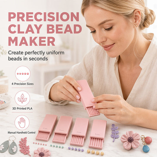 💅 BŁYSKAWICZNA PROMOCJA – 50% ZNIŻKI! 🎨 Płytki do formowania kulek z gliny – 4 precyzyjne rozmiary (2/3/4/5 mm), dwustronne, z lekkiego PLA, do paznokci 3D/biżuterii/miniatur – róż/szary/biały 🏆