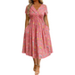 🌸 Blumiges Kleid mit V-Ausschnitt und Twist-Detail an der Taille – elegant und lässig für alle Anlässe