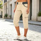 🔥🎁 Nowość – 50% ZNIŻKI! 🔥👖 Spodnie cargo typu capri z wysokim stanem – praktyczne kieszenie i luźny krój na co dzień