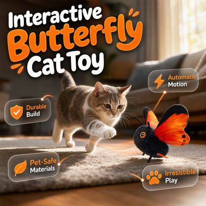 🦋 Zabawka dla kota z motylem – 50% ZNIŻKI! OFERTA LIMITOWANA!🐱Aktywowana ruchem, realistyczny lot, interaktywna zabawa – zajmie Twojego kota na wiele godzin.💖Wzbudza naturalne instynkty, zapewnia ruch i świetną rozrywkę.✨