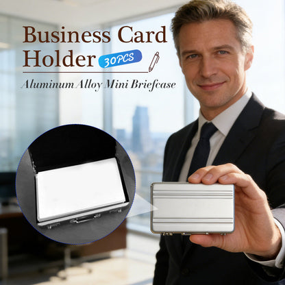 💼🛡️ Mini, antykradzieżowa walizeczka na wizytówki z aluminium – bezpieczeństwo i elegancja dla Twoich kontaktów! ✨🔑