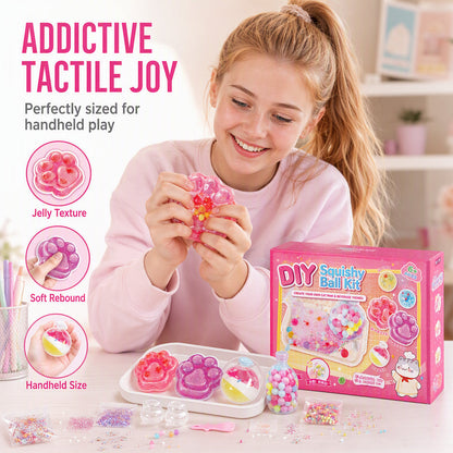 🐱 50% ZNIŻKI TERAZ! 🧊 Zestaw DIY do tworzenia miękkiej zabawki typu squishy – lód smażony / smażony lód – design kocich pazurków, miękka zabawa i kreatywność – idealny do zabawy sensorycznej i odstresowania dla dzieci ✨