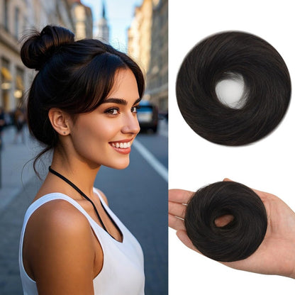 🧶 50% ZNIŻKI TERAZ! 💇‍♀️✨ Gumka do włosów typu messy bun – natychmiastowa objętość, naturalny wygląd i wygodne dopasowanie – idealna na co dzień, na imprezy i do treningu.