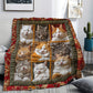 ⏳Ostatni dzień promocji!🐱💤 Przytulny koc z 9 wzorami śpiących kotów – ultramiękka flanela, dwustronny design, idealny na sofę, do łóżka i w podróż! 🌙✨