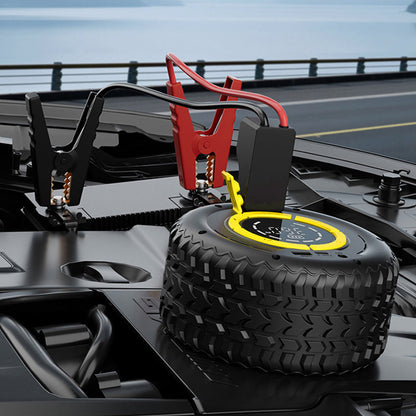 🔋🚗 2‑w‑1 – Rozruchowy prostownik samochodowy i kompresor do opon – dwa niezbędne narzędzia w jednym urządzeniu! 💨⚡