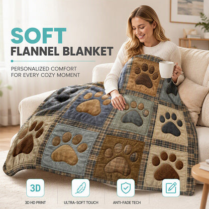 🐾 50% ZNIŻKI – TYLKO PRZEZ OGRANICZONY CZAS! ✨ Uroczy koc flanelowy z łapkami – przytulny, ciepły, piękna dekoracja domu 🛋️💗