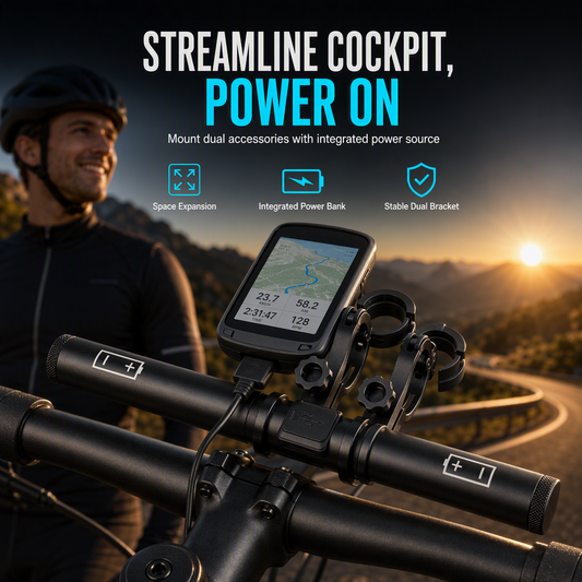🚴 50% ZNIŻKI – TYLKO PRZEZ OGRANICZONY CZAS! ⚡ Przedłużacz kierownicy rowerowej – dodatkowe miejsce i funkcja ładowania USB ✨