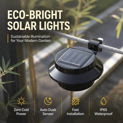 🌞 2+1 GRATIS! 💡 Wodoodporna, solarna lampa LED na rynnę i ścianę 🌞✨