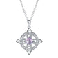 💎 Naszyjnik z błyszczącym wisiorkiem dla kobiet | Celtycki węzeł – symbol wiecznej miłości 💞 | Błyszczący cyrkon ✨ | Regulowany łańcuszek 45 + 5 cm 📏 | 12 miesięcy i kolorów 🎨