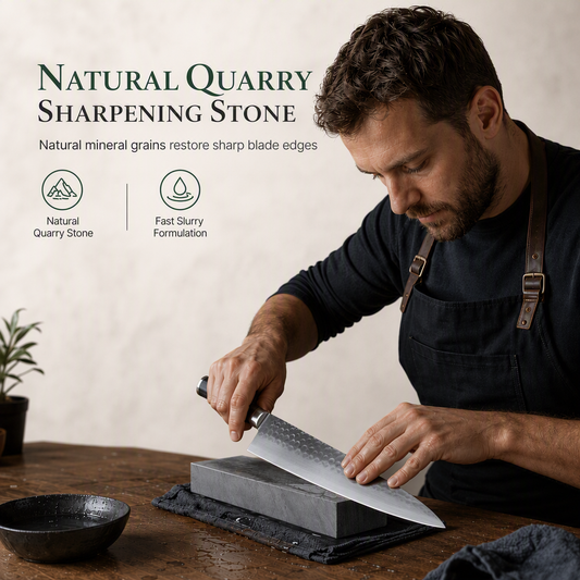 🎉 Oszczędź 50%! 🔪 Naturalny osełka 3000 grit – zielona zawiesina i jednostronna – do noży ✨