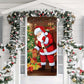 🎅 50% ZNIŻKI – TYLKO PRZEZ OGRANICZONY CZAS! 🎄 Świąteczna osłona na drzwi dla natychmiastowej dekoracji – świąteczne wzory, wielorazowy poliester i łatwe zawieszenie ⛄