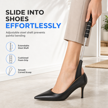 👞 KUP 1 – ZYSKAJ 1 GRATIS! 🎁 Teleskopowa łyżka do butów – uchwyt 70 cm, bez schylania! ✨