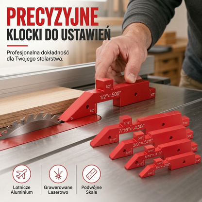 🛠️ Bloki ustawcze do obróbki drewna ze stopu aluminium – precyzja i stabilność w każdym projekcie! ✨🪵