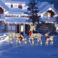 🎄🦌 Zestaw świątecznych reniferów LED z kokardą – dekoracyjna rodzina reniferów do wnętrz i na zewnątrz ✨Darmowa dostawa 🚚