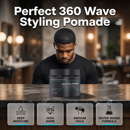 💈 50% ZNIŻKI TERAZ! Pomada do stylizacji fal 360 – wosk do włosów na bazie wody, średnie utrwalenie, wysoki połysk i głęboko nawilżający krem do fal dla męskiej fryzury 360 waves ✨
