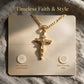 ✝️ 50% ZNIŻKI! ✨ Uniwersalny naszyjnik z krzyżem i portretem – pozłacany 18K, rzeźbiony relief, cyrkonie AAA+, hipoalergiczny. 4 style łańcuszka do wyboru 💎