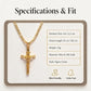 ✝️ 50% ZNIŻKI! ✨ Uniwersalny naszyjnik z krzyżem i portretem – pozłacany 18K, rzeźbiony relief, cyrkonie AAA+, hipoalergiczny. 4 style łańcuszka do wyboru 💎