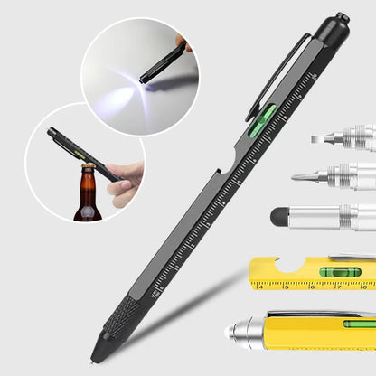 ✒️ TERAZ 50% ZNIŻKI! Długopis 9‑w‑1 – wielofunkcyjny długopis‑wkrętak, przenośny multitool z poziomnicą i linijką do biura, projektów DIY i codziennego użytku ✨