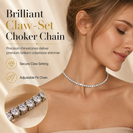 🏆🔥 OSTATNI DZIEŃ – KUP 1, ZYSKAJ 1 GRATIS! 💖 Elegancki naszyjnik typu choker z cyrkoniami dla kobiet ✨