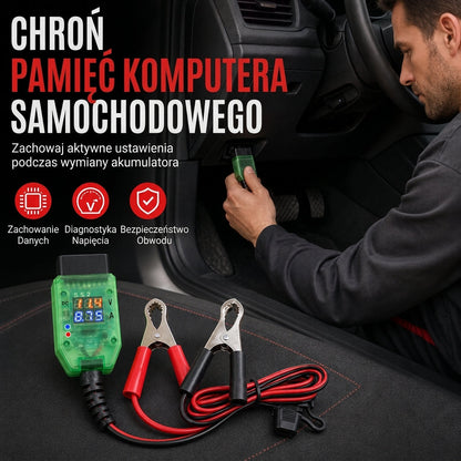 Samochodowy narzędzie do wymiany akumulatora OBD i podtrzymywania pamięci komputera z cyfrowym wyświetlaczem do wykrywania wycieków